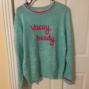 Lilly Pulitzer Rollins Sweater Surf Blue "Vacay Ready"